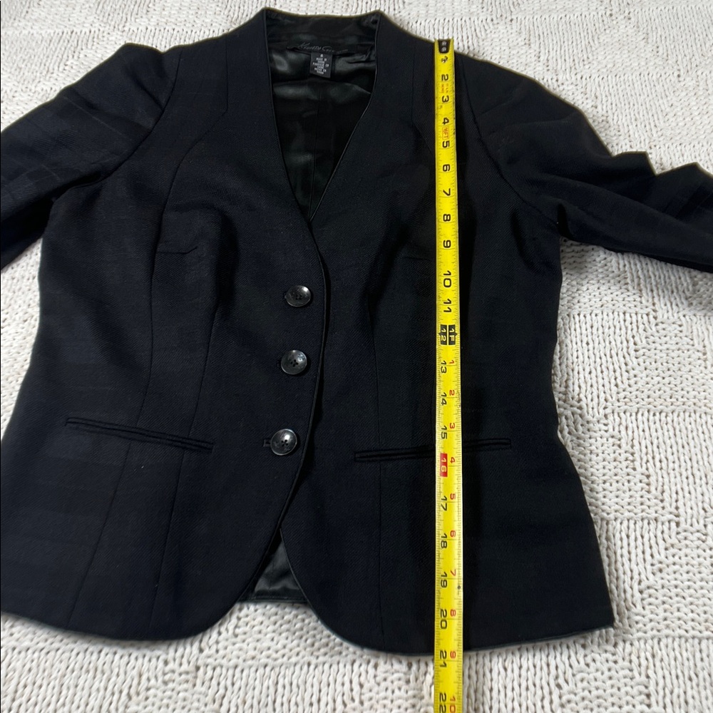 Kenneth Cole New York Plaid Collarless Blazer - Picture 7 of 14